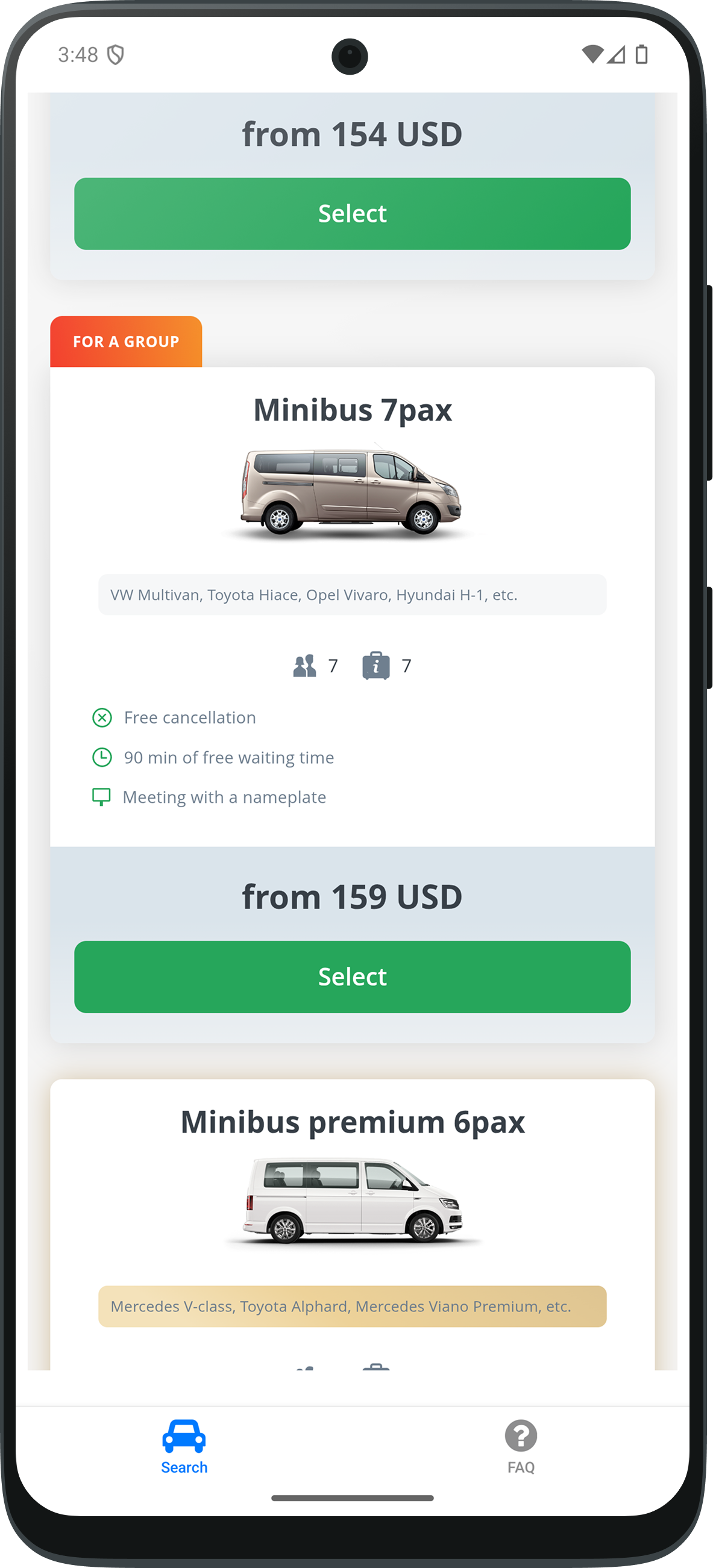 Kiwi Taxi app screenshot 3